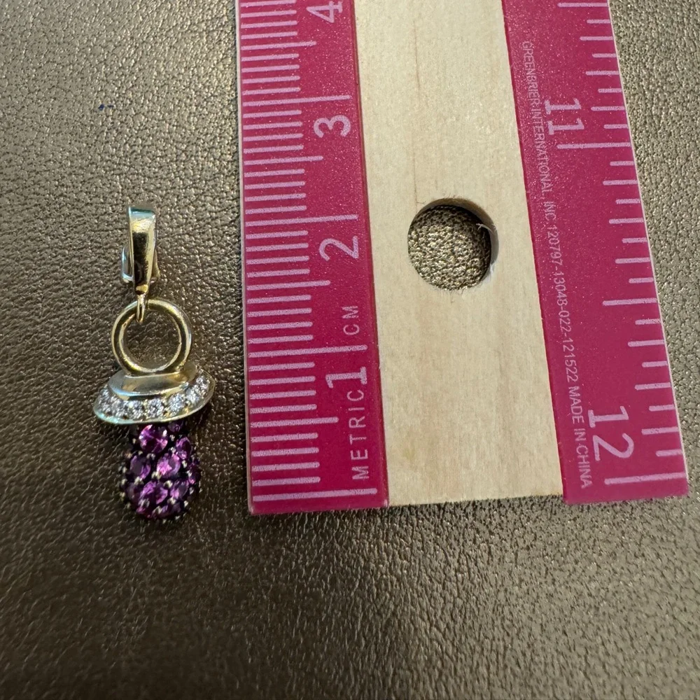 14K Gold Pacifier Pendant - Picture 3 of 7